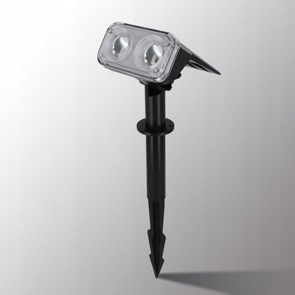 LED solární zápichové svítidlo, teplá bílá, IP65, 38 × 9,5 cm