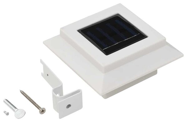 Zahradní solární lampy 12 ks LED čtvercové 12 cm bílé 277137