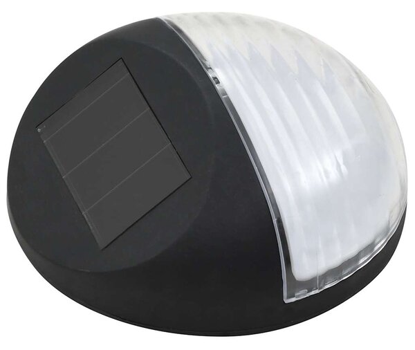 Zahradní nástěnné solární lampy LED 24 ks kulaté černé 277139