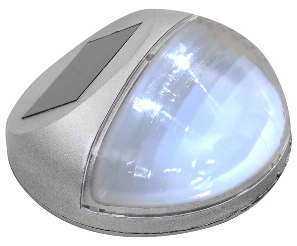 Zahradní nástěnné solární lampy LED 24 ks kulaté stříbrné 277140