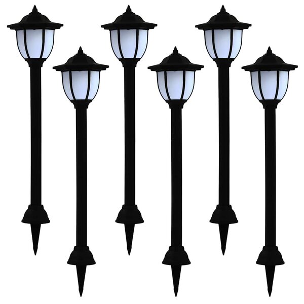 Zahradní solární lampy 6 ks LED černé 277138