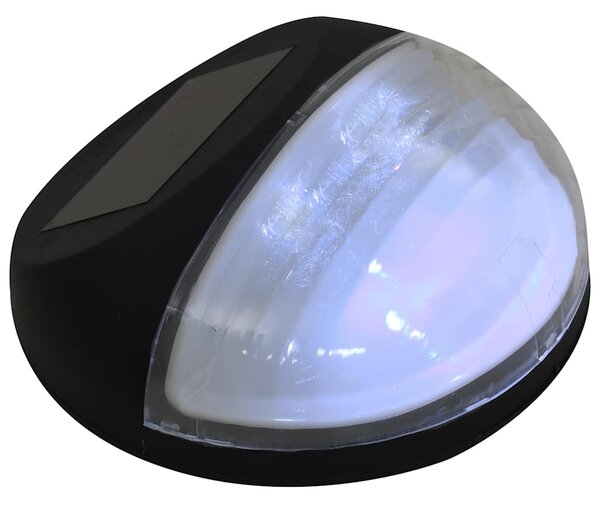 Zahradní nástěnné solární lampy LED 24 ks kulaté černé 277139
