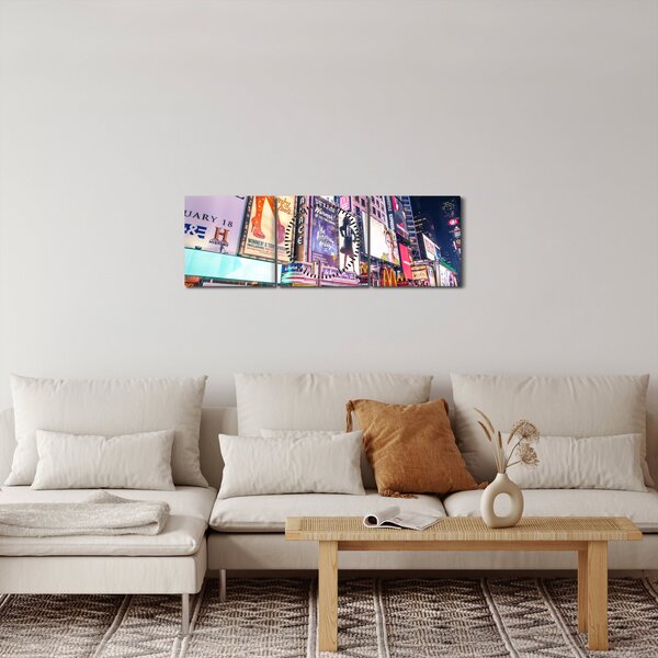 Obraz - New York Theater District (s hodinami) (90x30 cm)