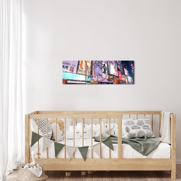 Obraz - New York Theater District (s hodinami) (90x30 cm)