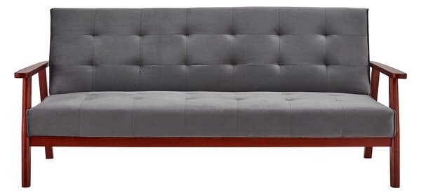 ROZKLÁDACÍ POHOVKA, dřevo, textil, barvy třešně, tmavě šedá Livetastic - Rozkládací pohovky, Online Only