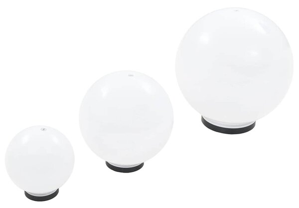 6dílná sada kulovitých LED lamp koule 20/30/40 cm PMMA 277146