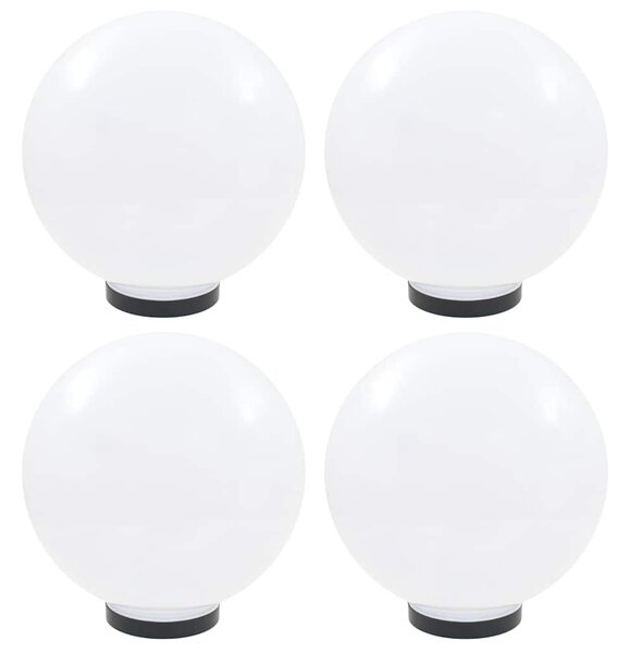 Kulovité LED lampy 4 ks koule 30 cm PMMA 277143