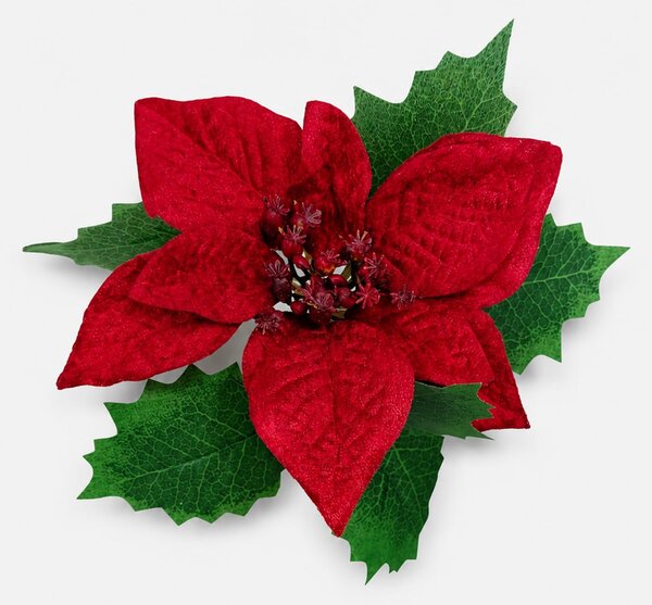 Sinsay - Vánoční dekorativní větvičky s poinsettií 3 pack - vícebarevná