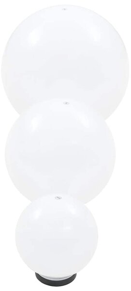 6dílná sada kulovitých LED lamp koule 20/30/40 cm PMMA 277146