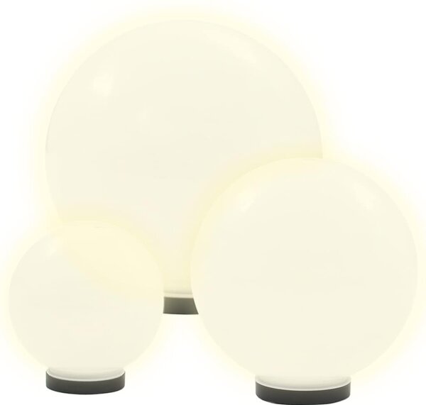 6dílná sada kulovitých LED lamp koule 20/30/40 cm PMMA 277146