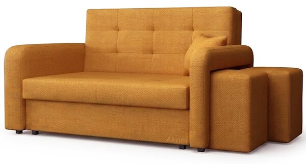 Pohovka VIVA II HOME + 2x taburet v ceně | 158 cm | PRAVÁ | rozkládací + úložný prostor | VÝBĚR TKANIN
