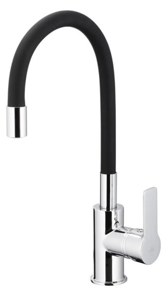 KFA Armatura 6553-915-00-Dřezová baterie s flex. ram. RUMBA 40,5cm černá/l.chrom