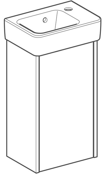 Geberit Selnova Square umyvadla se skříňkou 36 cm 504.130.DB.1