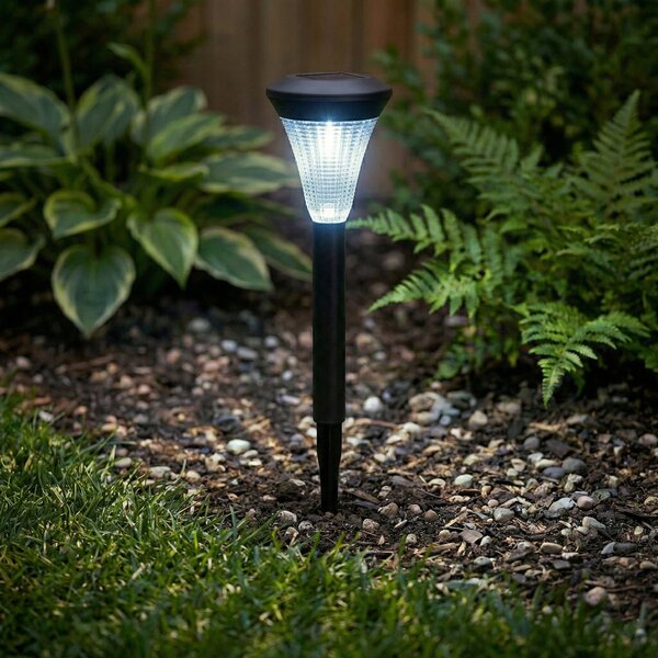 LED solární zápichové svítidlo 30 cm, IP44, studená bílá, šířka 7 cm