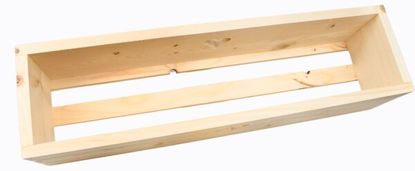 Dřevěný truhlík z masivu srdce - přírodní 70 cm