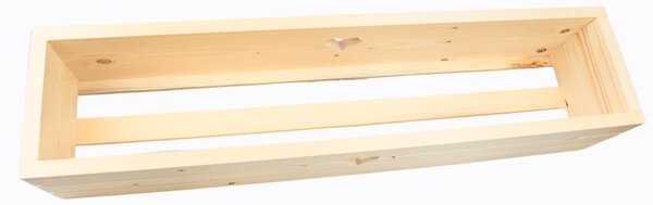 Dřevěný truhlík z masivu srdce - přírodní 80 cm