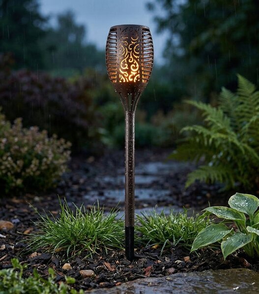Černé LED solární zápichové svítidlo 51 cm, IP44, 1 W