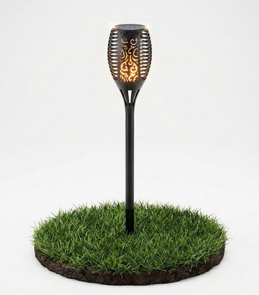 Černé LED solární zápichové svítidlo 51 cm, IP44, 1 W