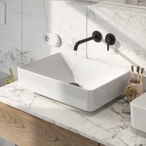 Geberit Variform umyvadlo 55x40 cm obdélníkový na pult bílá lesk 500.779.01.2