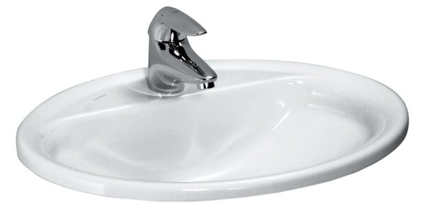 Laufen Pro B umyvadlo 56x44 cm oválné zápustný bílá lesk H8139510001041