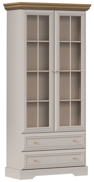 KORA s | vitrína KRW2 se zásuvkami a policemi | 88 cm | kašmír/dub mavelia
