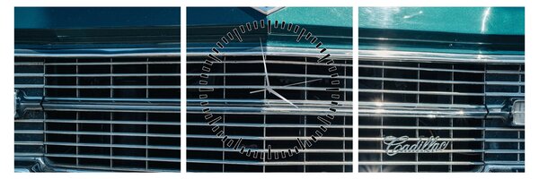 Obraz - Cadillac (s hodinami) (90x30 cm)