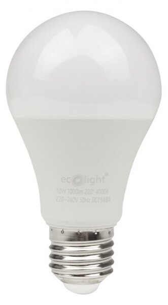 LED žárovka ECOlight - E27 - 10W - 800Lm - neutrální bílá