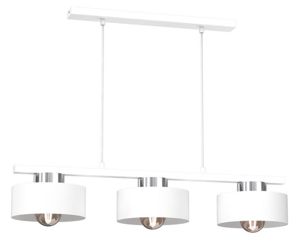 Lustr na lanku MARTI 3xE27/15W/230V bílá/chrom