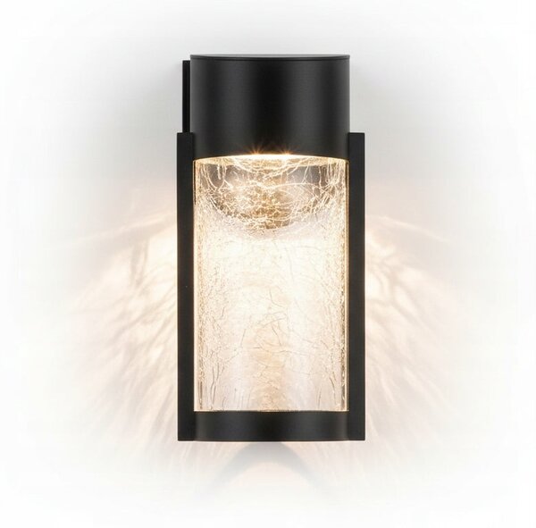 LED solární nástěnné svítidlo, IP44, 3000 K, 20 × 10 cm