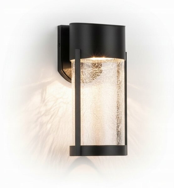 LED solární nástěnné svítidlo, IP44, 3000 K, 20 × 10 cm