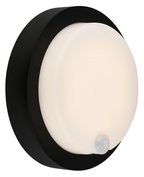 BRILO 3765015 nabíjecí LED svítidlo s pohybovým a soumrakovým senzorem, 17 cm, 4W, 700lm, černé - BRILO