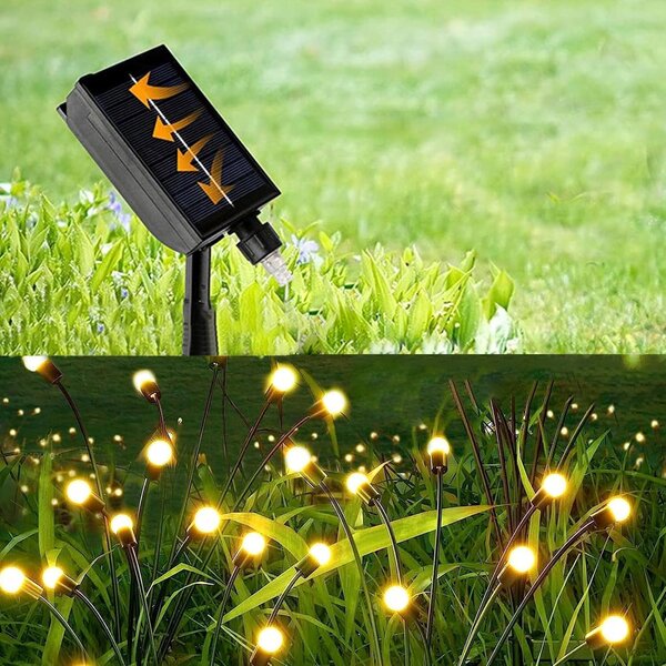 LED solární zápichové svítidlo, IP44, 0,6 W, teplá bílá