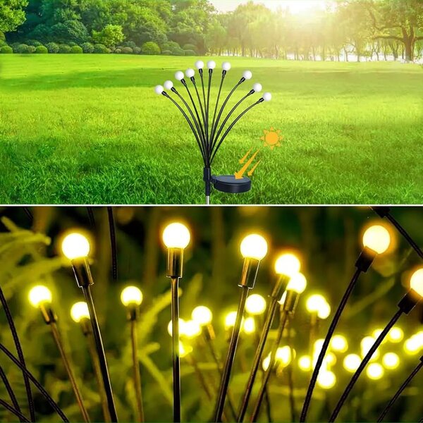 LED solární zápichové svítidlo, IP44, 0,6 W, teplá bílá