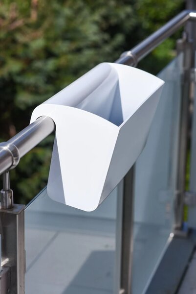 Balkonový truhlík BALKONA CLASSICO, plast, šířka 50 cm, bílý lesk