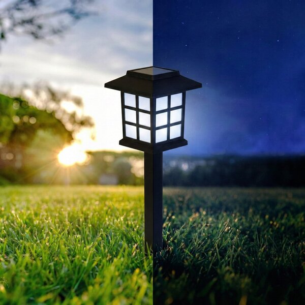 LED solární zápichové svítidlo 38 cm, IP44, studená bílá