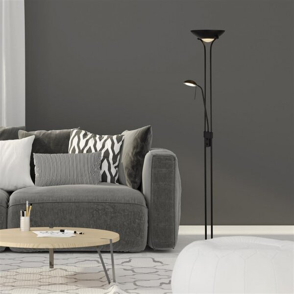 Searchlight EU5430BK Stmívatelná stojací LED lampa STELA černá