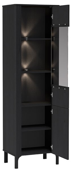 Vitrína MALUMI MM-4 | s policemi | 60 cm | černá