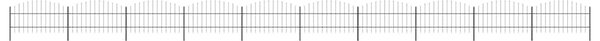 Zahradní plot s kopím nahoře ocelový 1673 x 100 cm černý 277721