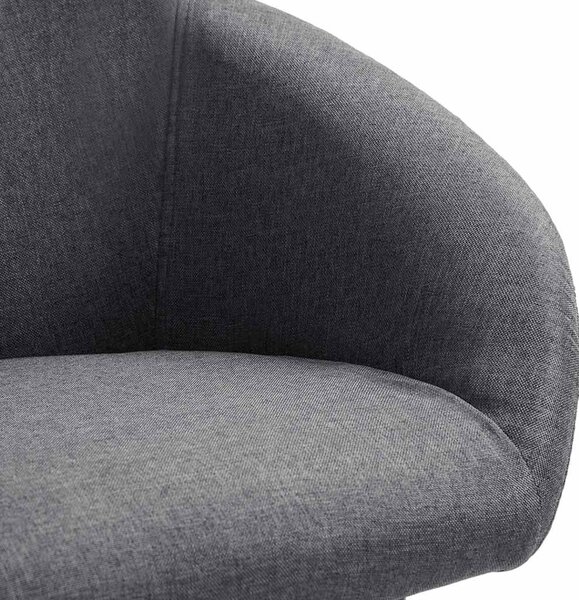 Jídelní židle 4 ks tmavě šedé textil 278408
