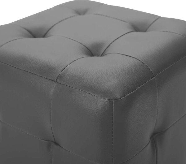 Taburety 2 ks černé 30 x 30 x 30 umělá kůže 278390