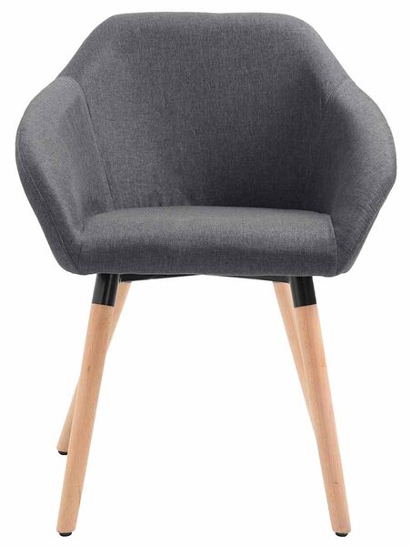 Jídelní židle 4 ks tmavě šedé textil 278408