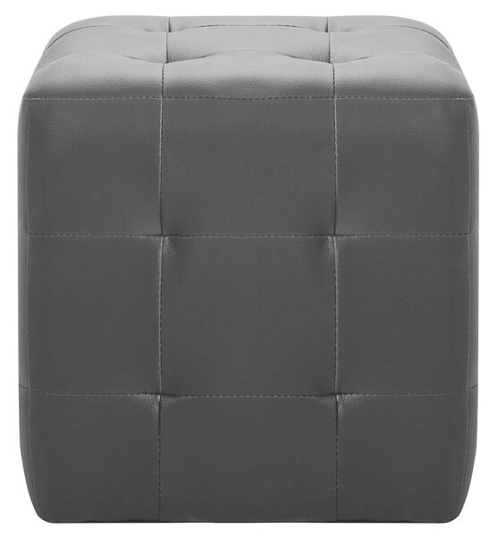 Taburety 2 ks černé 30 x 30 x 30 umělá kůže 278390
