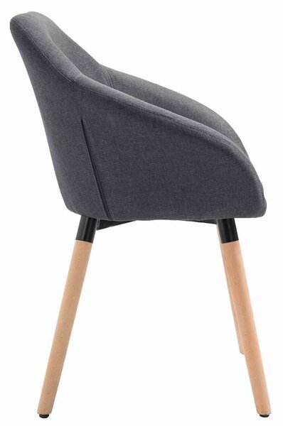Jídelní židle 4 ks tmavě šedé textil 278408