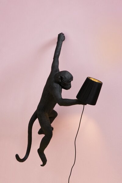 Seletti 14922 Stolní lampa Monkey siedząca černá