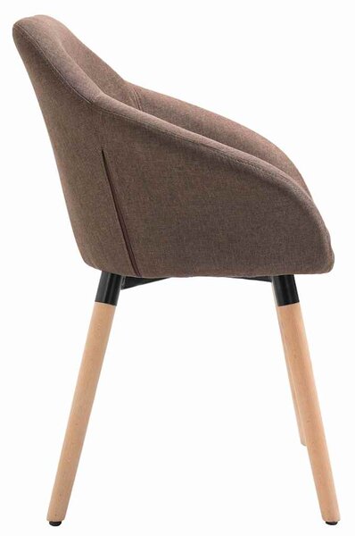 Jídelní židle 4 ks hnědé textil 278410