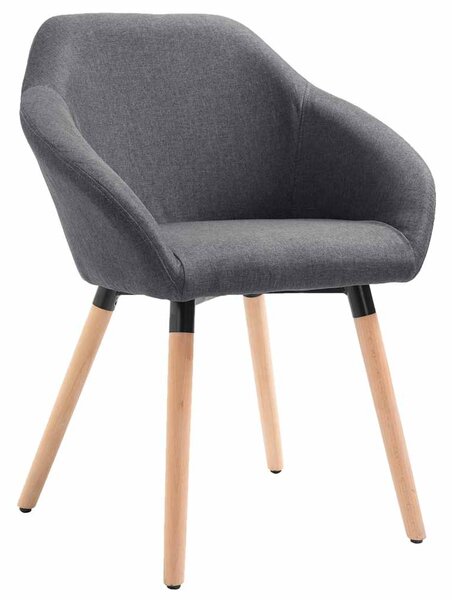 Jídelní židle 4 ks tmavě šedé textil 278408
