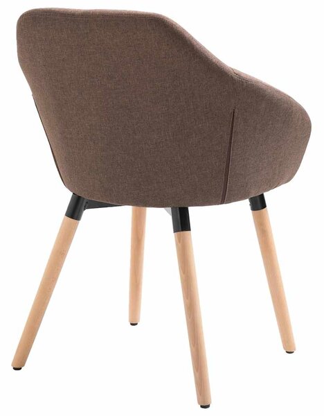 Jídelní židle 4 ks hnědé textil 278410