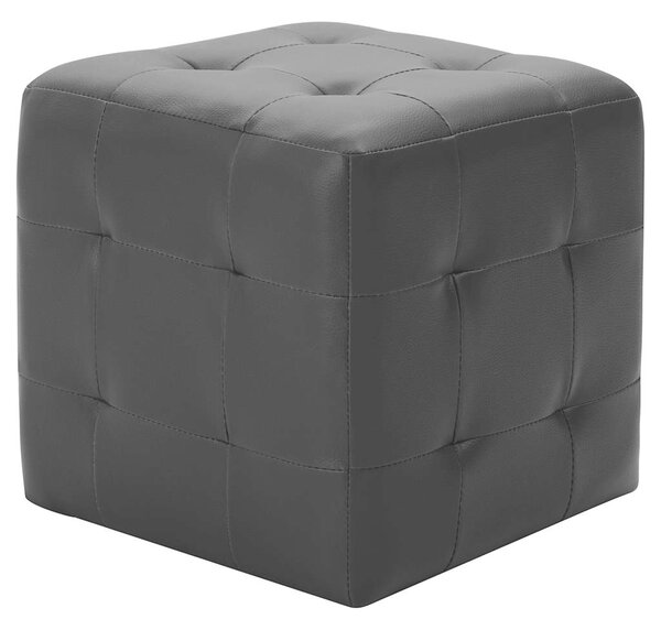 Taburety 2 ks černé 30 x 30 x 30 umělá kůže 278390