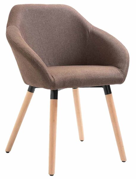 Jídelní židle 4 ks hnědé textil 278410