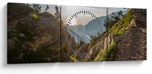 Obraz - Hora Olympus (s hodinami) (90x30 cm)